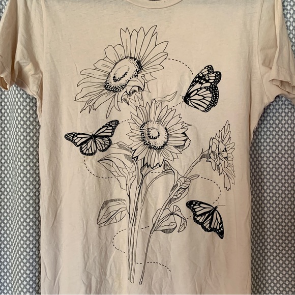 Free People Midnight Rider Sunflower Tee - XS, Birch - Picture 5 of 7
